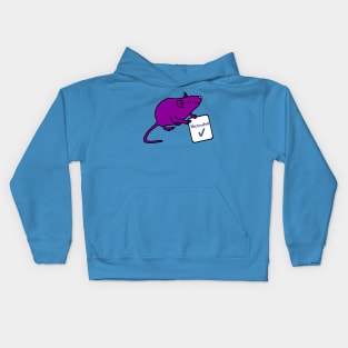 Cute Rat with Vaccinated Sign Kids Hoodie